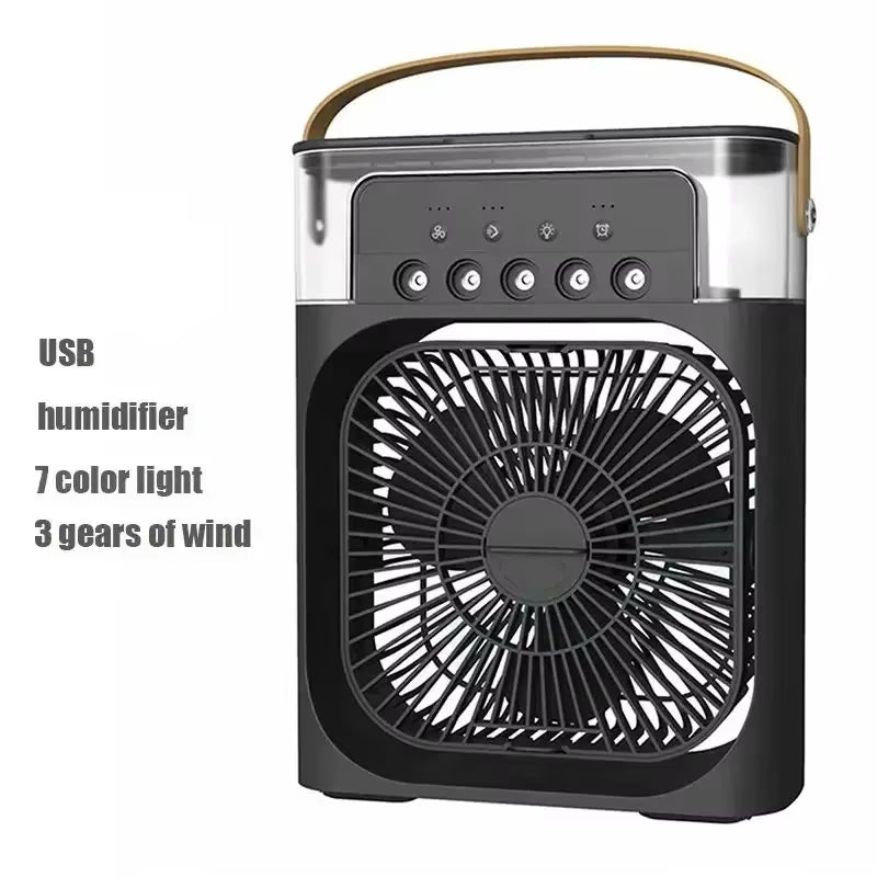 Stay Cool Anywhere: 3-in-1 Portable Air Conditioner, Fan & LED Night Light for Home & Office