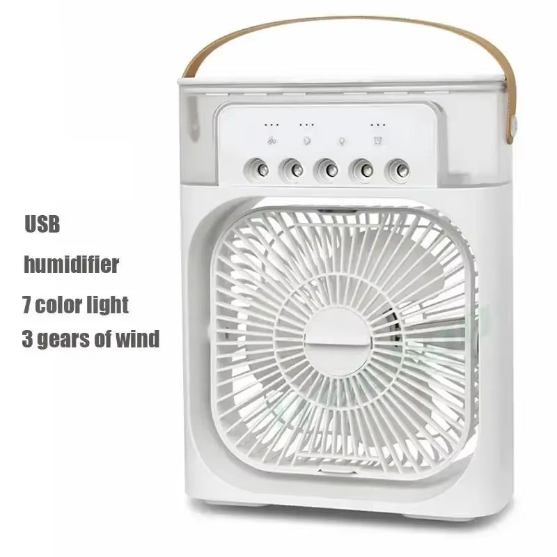 Stay Cool Anywhere: 3-in-1 Portable Air Conditioner, Fan & LED Night Light for Home & Office